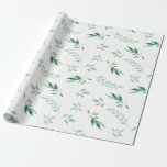 Fresh Foliage Botanical Pattern Watercolor Wedding Wrapping Paper<br><div class="desc">Fresh Foliage Botanical Pattern Watercolor Greenery Vines & Leaves in shades of Green and Mint Wedding or any Special Occasion Gift Wrap

* See my shop to see the entire collection!</div>