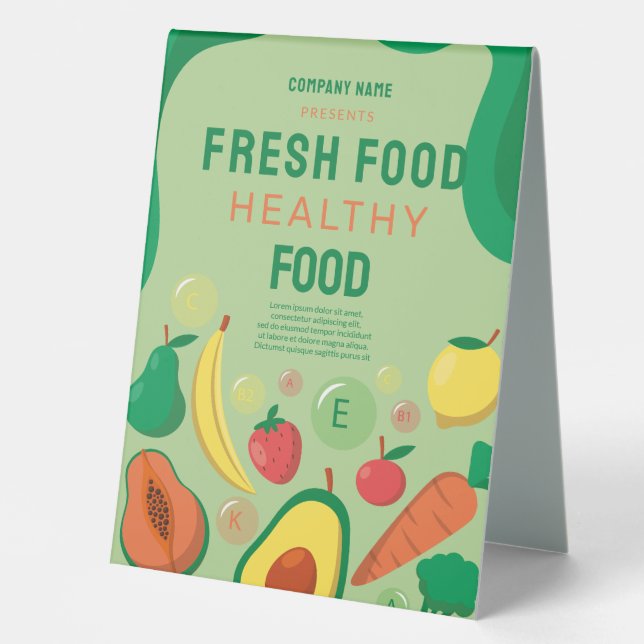 Fresh Food , Healthy Food Catering Restaurant Menu (Front)