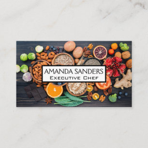 Fresh Food on Table Business Card