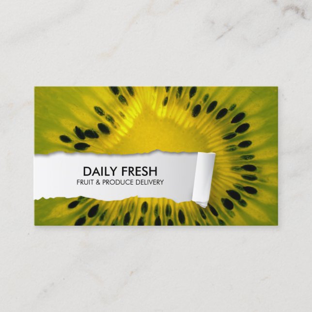 Fresh Food Produce Customisable Business Card (Front)