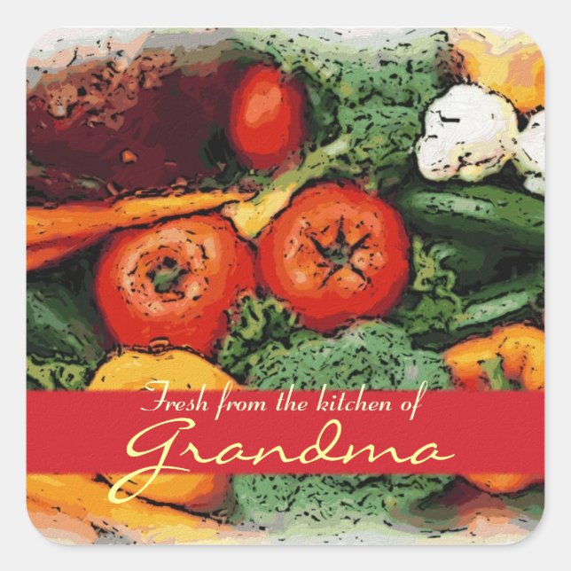 Fresh from the kitchen of vegetable art labels (Front)