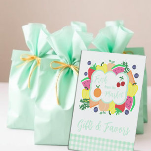 Fresh From The Market Bridal Shower Pedestal Sign