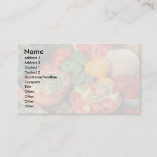 Fresh fruit and vegetables business card