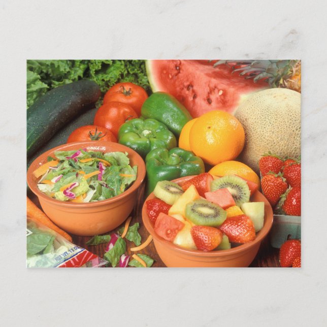 Fresh fruit and vegetables postcard (Front)