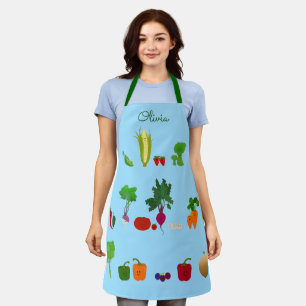 Fresh Fruit And Veggies Personalised Apron