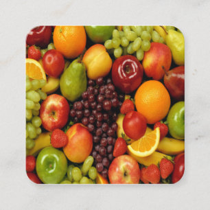 fresh fruit greengrocers square business card