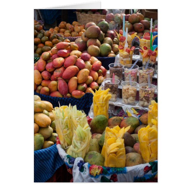 Fresh Fruit Melons Pineapples Greeting Card (Front)