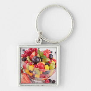 Fresh fruit salad key ring