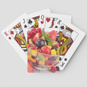 Fresh fruit salad playing cards