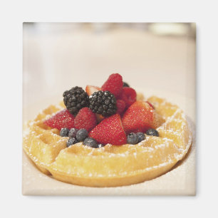 Fresh fruit waffle magnet
