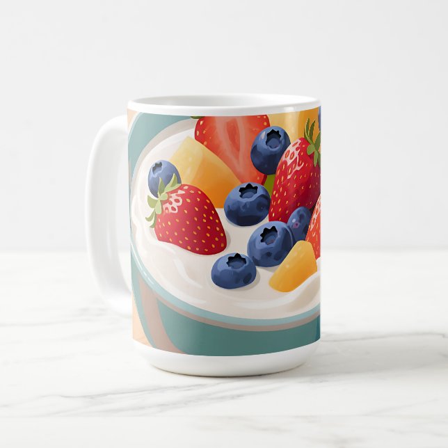Fresh Fruit Yogurt Bowl Coffee Mug (Front Left)