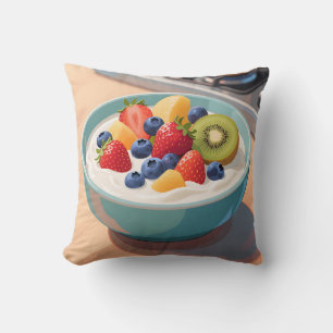 Fresh Fruit Yogurt Bowl Cushion