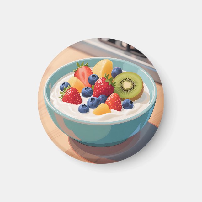 Fresh Fruit Yogurt Bowl Magnet (Front)