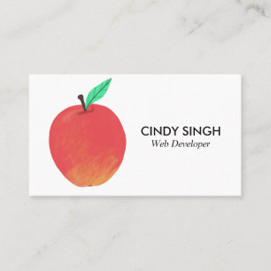 FRESH FRUITS: apples illustrated Business Card