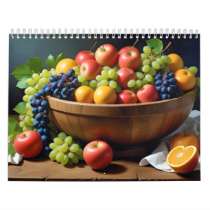 Fresh Fruits Assortment Healthy Colourful Food Calendar