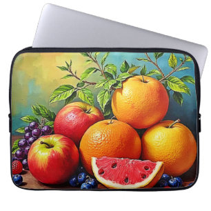 Fresh Fruits in a Perfect Mix Design Laptop Sleeve