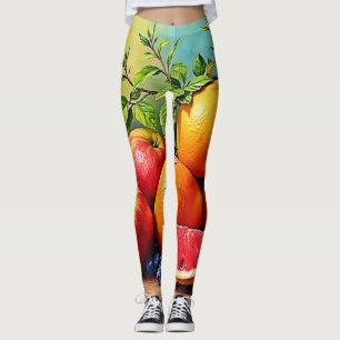 Fresh Fruits in a Perfect Mix Design Leggings