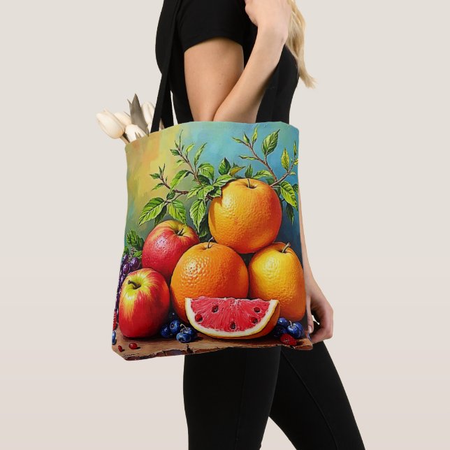Fresh Fruits in a Perfect Mix Design Tote Bag (Close Up)