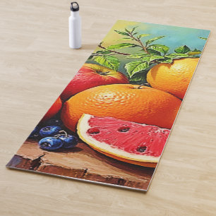 Fresh Fruits in a Perfect Mix Design Yoga Mat