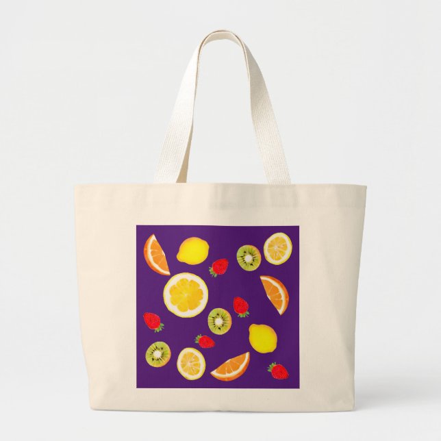 Fresh fruits  large tote bag (Front)