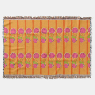 Fresh Fruits Orange Throw Blanket