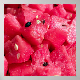 fresh fruity photo of sliced watermelon salad poster