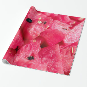 fresh fruity photo of sliced watermelon salad wrapping paper