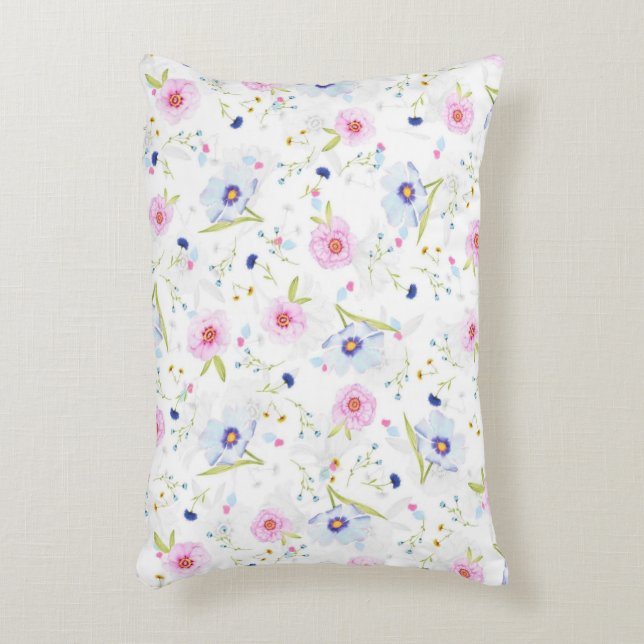 Fresh Garden Flowers Decorative Cushion (Front(Vertical))
