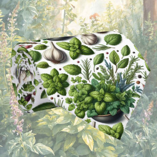Fresh Garden Herbs Foodie Kitchen Neck Tie