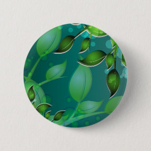 Fresh Garden Leaves 6 Cm Round Badge