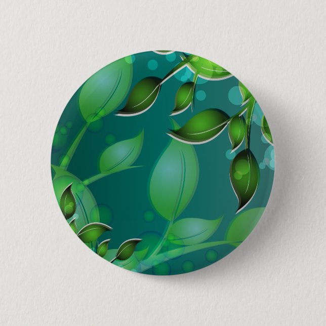 Fresh Garden Leaves 6 Cm Round Badge (Front)