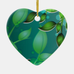 Fresh Garden Leaves Ceramic Tree Decoration