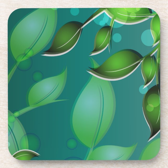 Fresh Garden Leaves Coaster (Front)