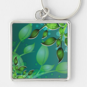 Fresh Garden Leaves Key Ring