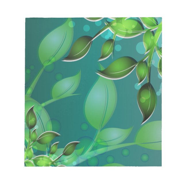 Fresh Garden Leaves Notepad (Front)