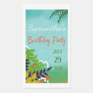 Fresh Garden Theme Birthday Napkin