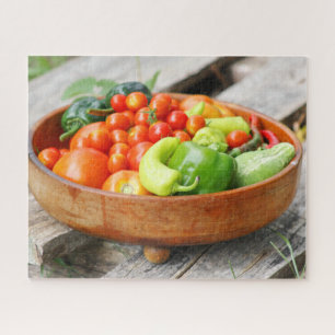 Fresh Garden Vegetables in Bowl Jigsaw Puzzle