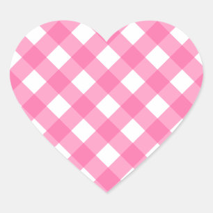 Fresh Gingham 01 Heart Sticker