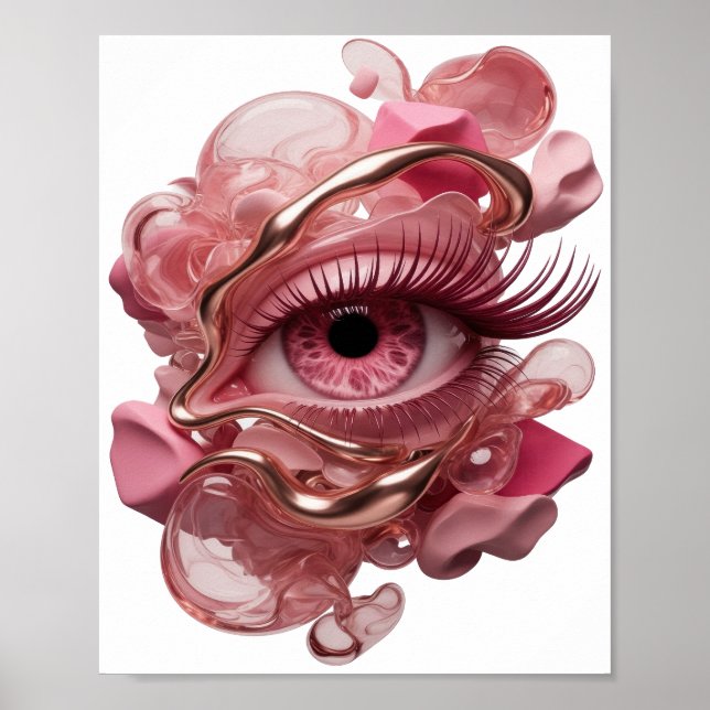 Fresh Gold ABSTRACT ART Design Poster (Front)
