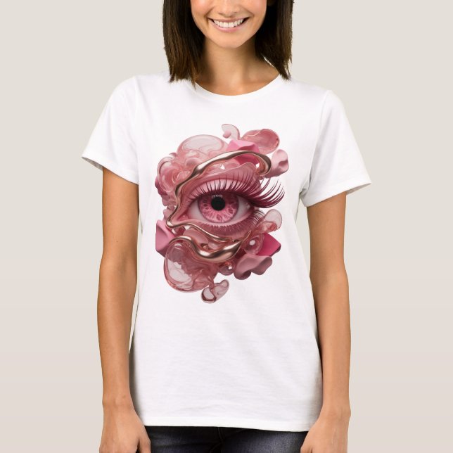 Fresh Gold ABSTRACT ART Design T-Shirt (Front)