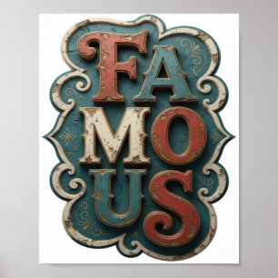 Fresh Gold FAMOUS Artistic Motif Poster
