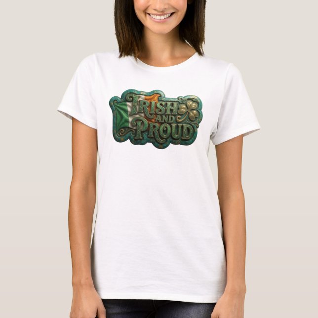 Fresh Gold IRISH AND PROUD Statement Tee (Front)