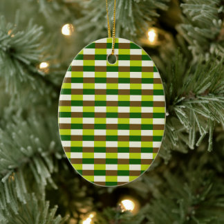 Fresh Grass Color Scheme in Blocks Ceramic Tree Decoration