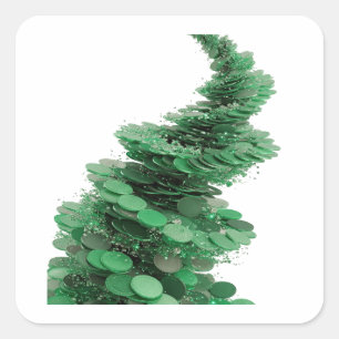 Fresh Green Abstract Craft Sticker