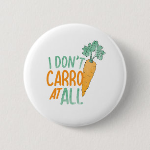 Fresh Green and Orange Carrot Puns Food Jokes 6 Cm Round Badge