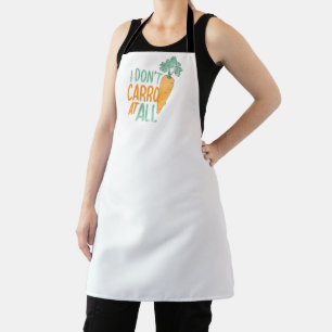 Fresh Green and Orange Carrot Puns Food Jokes Apron