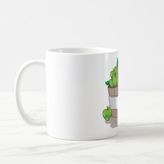 Fresh Green Apple Harvest Barrel Granny Smith Coffee Mug (Left)