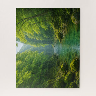 Fresh Green Gorge and Clear Stream Jigsaw Puzzle
