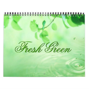 Fresh Green Leaves Customisable Calendar