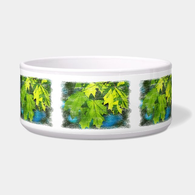 Fresh green maple leaves (Front)